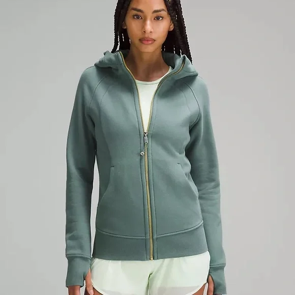 Lululemon Scuba Green Zip-Up Hoodie - Picture 1 of 4